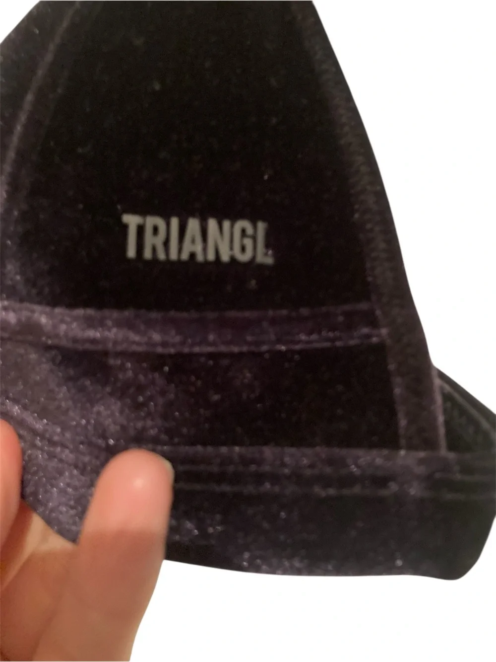 triangl swimwear Black Women's triangl swimweare Velvet Bikini Top